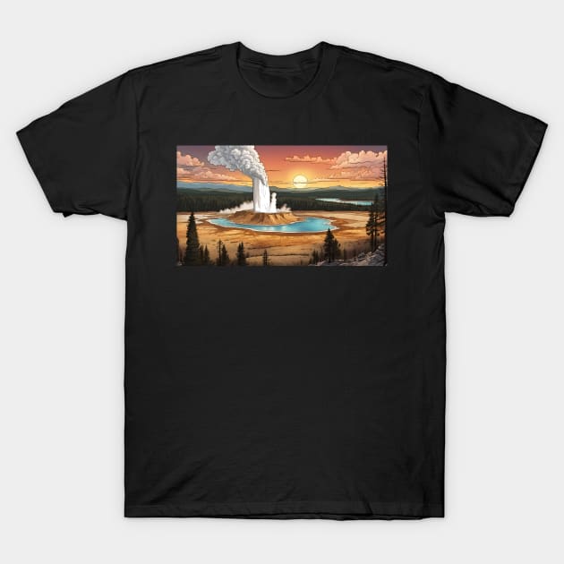 Yellowstone: old faithful T-Shirt by LM Designs by DS